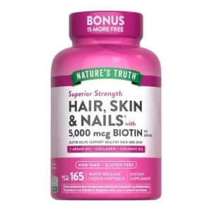 hair skin nails with biotin 5000 mcg 165 quick release